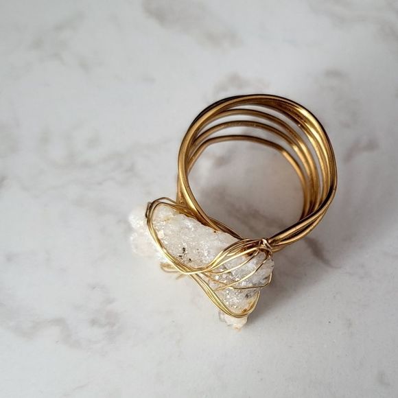 New custom made ring wire wrapped semi precious stones - Picture 6 of 6